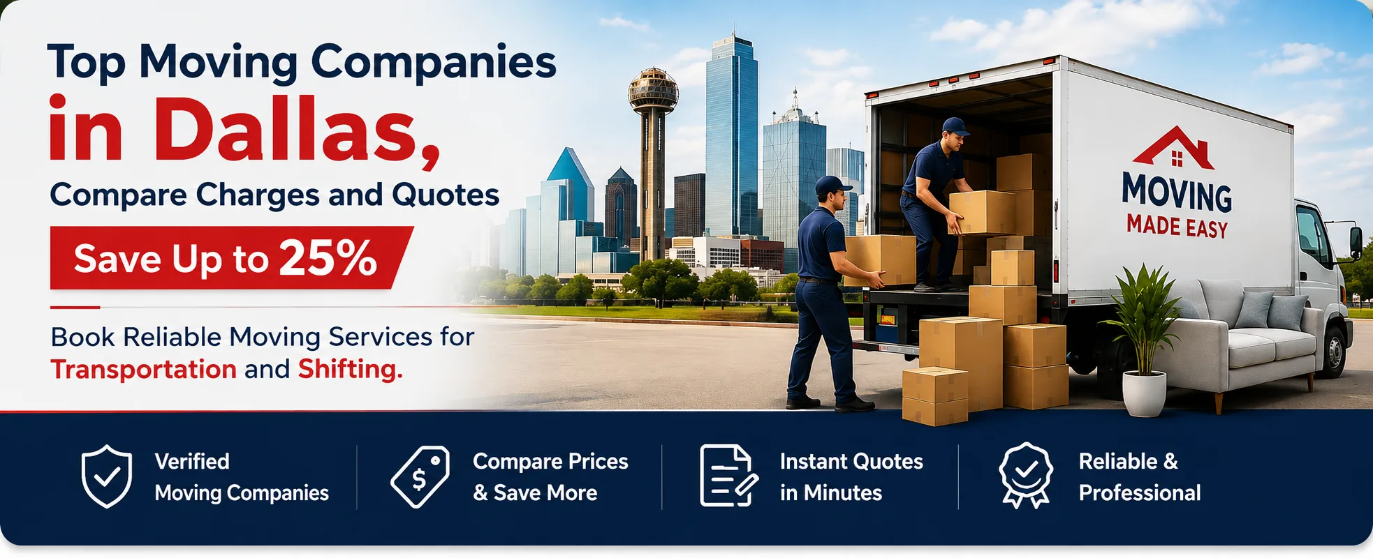Get a free moving quote in Dallas
